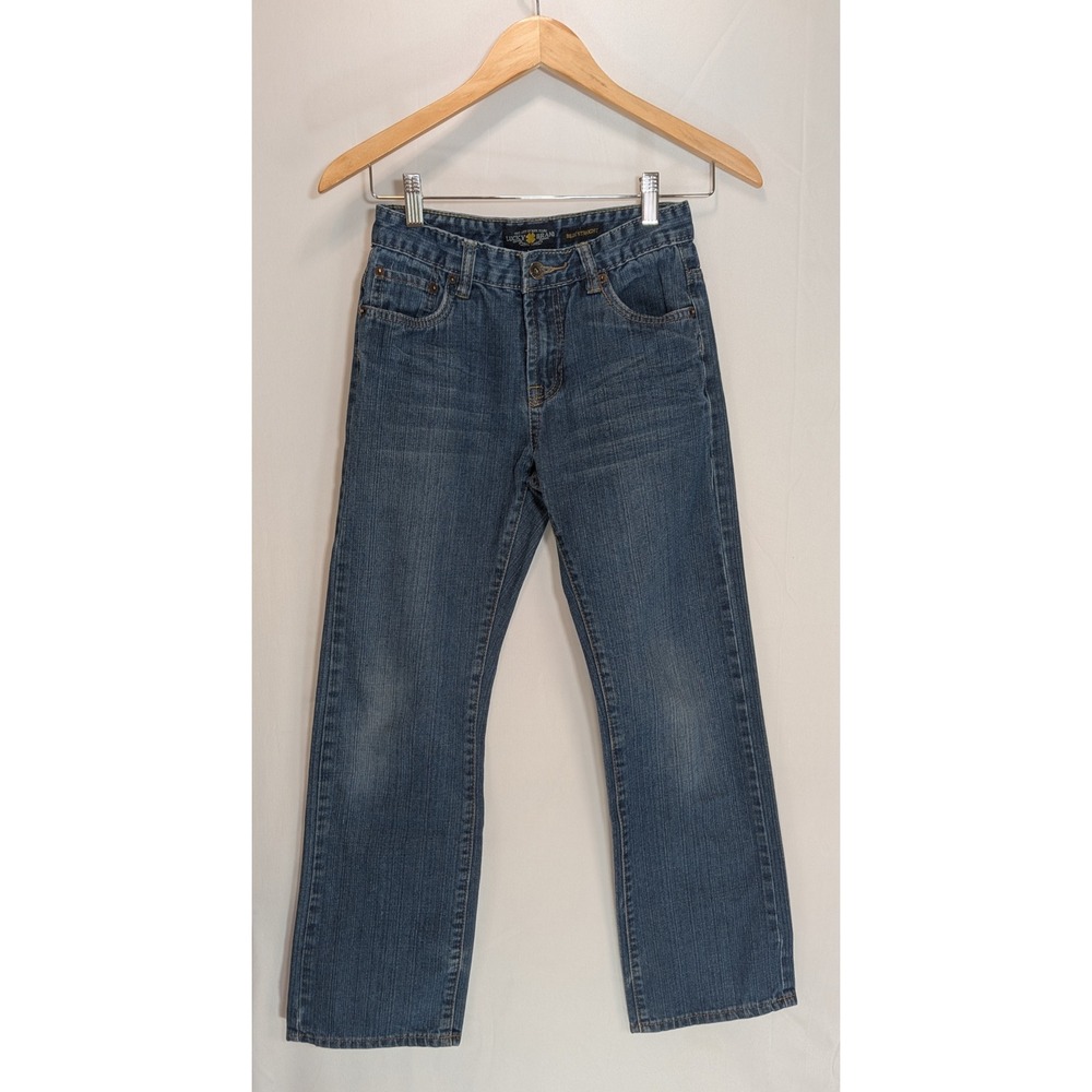 Lucky Brand Billy Straight Boys Jeans Size 14 Medium Wash Blue Denim - Picture 1 of 7